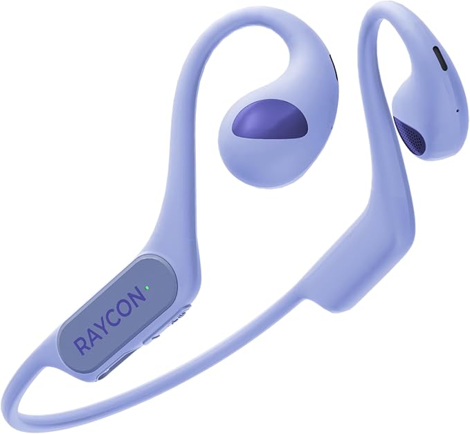 Raycon Open Bluetooth Headphones - Open Ear Running Headphones, Sweat & Water-Resistant Open Earbuds with Mic for Sports & Workouts, 12hr Playtime (Black)