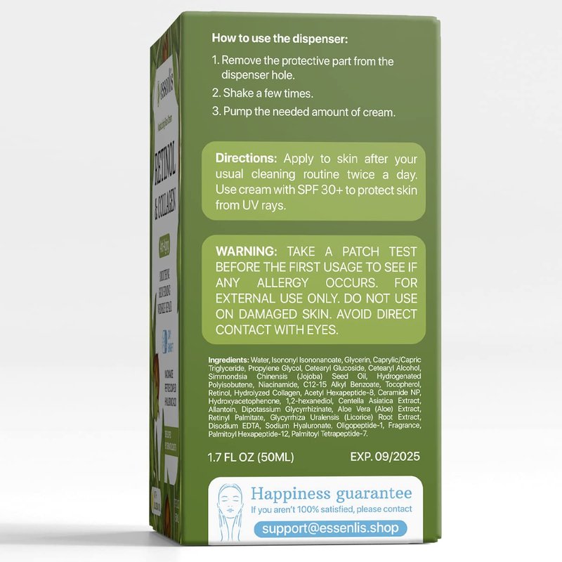 Retinol Cream for Face - Anti-Aging Moisturizer with Collagen & Hyaluronic Acid | Day & Night Use for All Skin Types