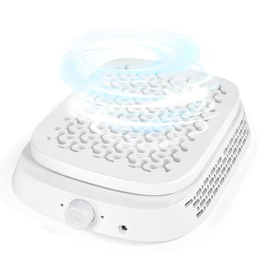 Nail Dust Collector, Compact Vacuum Nail Fan Dust Collector, Nail Tech Dust Collector with Reusable Filter for Acrylic Nail Polishing, Salon, Home