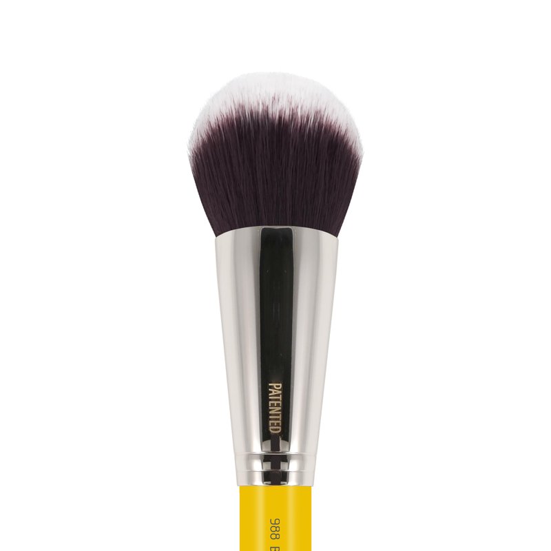 Bdellium Tools Professional Makeup Brush - Studio Series 988 BDHD Phase I Large Face Foundation/Powder - With Soft Synthetic Fibers, For Application & Blending (Yellow, 1pc)
