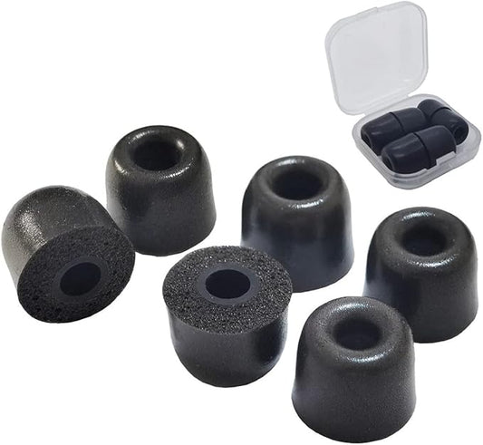 Memory Foam Ear Tips Universal 5 to 7mm Nozzles, 3 Pairs M Size, Replacement Earbud Tips for PowerBeats Pro, Beats Flex, JayBird X4 X3 X2, Noise Isolation & Secure Fit