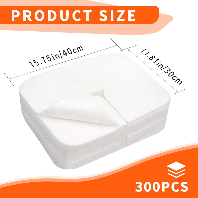 Sheikbeba 300 Count Disposable Face Cradle Covers, Massage Face Covers Medical-Grade Ultra Soft Large Headrest Covers for Massage Tables & Massage Chairs
