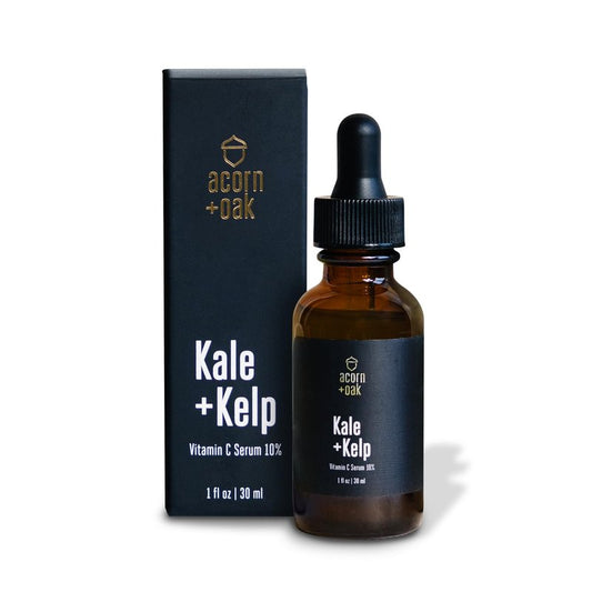 acorn+oak Vitamin C Face Serum - Natural Anti-Aging Serum with 10% Vitamin C, Aloe, Niacinamide, & Hyaluronic Acid, Soothing Skin Care, Firms & Evens Skin Tone, Dark Spot Remover for Face (1 fl oz)