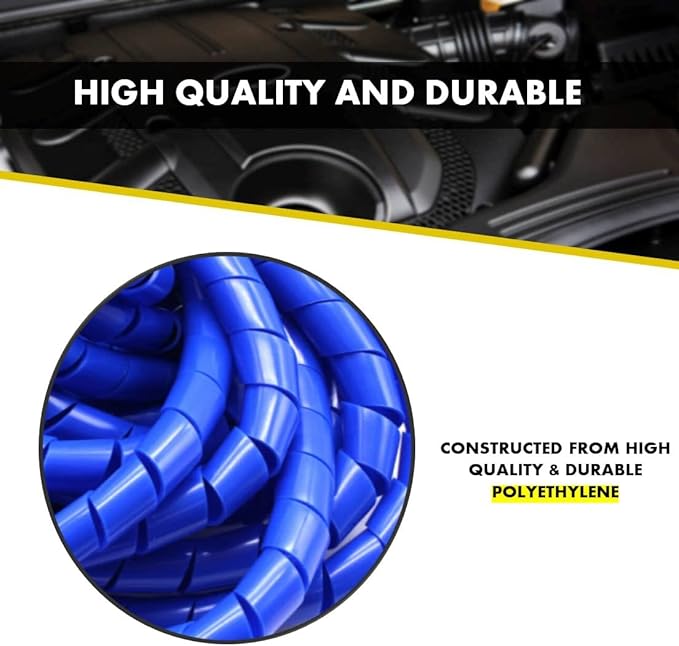 Kable Kontrol Vortex Spiral Cable Wrap - 1/8” Inch 100’ Feet Long - Hose Protector Flexible Polyethylene Wire Conduit Tubing Cable Sleeve Cord Cover to Organize Wires – Black