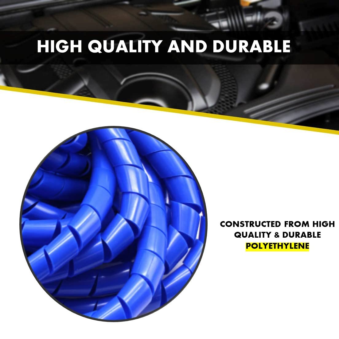 Kable Kontrol Vortex Spiral Cable Wrap - 3/4” Inch 100’ Feet Long - Hose Protector Flexible Polyethylene Wire Conduit Tubing Cable Sleeve Cord Cover to Organize Wires – Natural