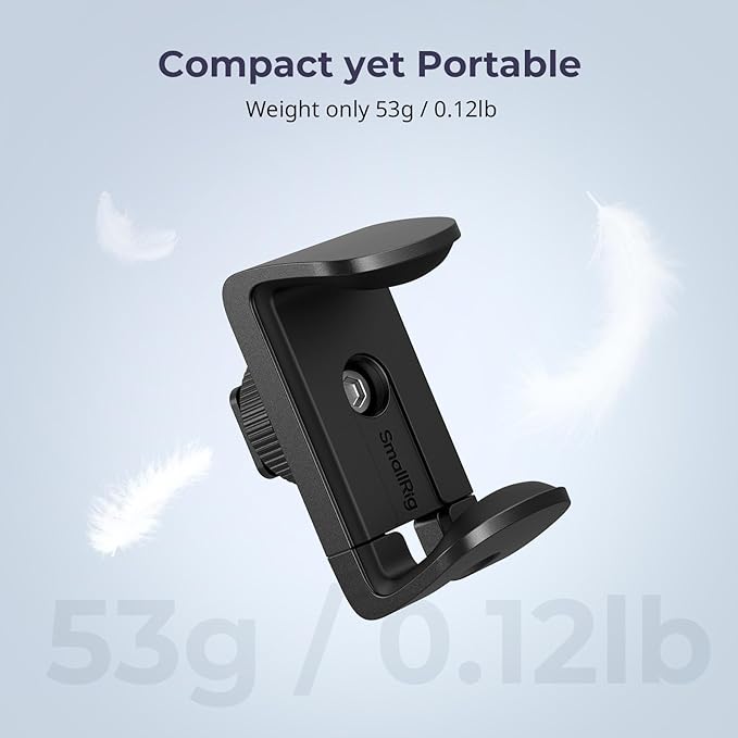 SMALLRIG Universal Power Bank Holder with Cold Shoe Mount, Adjustable Power Bank Clamp Mount for Camera Rig and Phone Cage and Handle - 4600