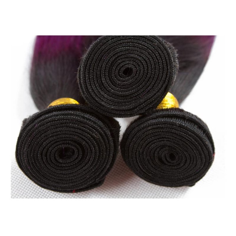Lagalaga Bundles Human Hair 22 24 26 Inch Body Wave T1B Purple Human Hair Bundles Unprocessed Brazilian Virgin Hair Quick Weave Hair for Black Women