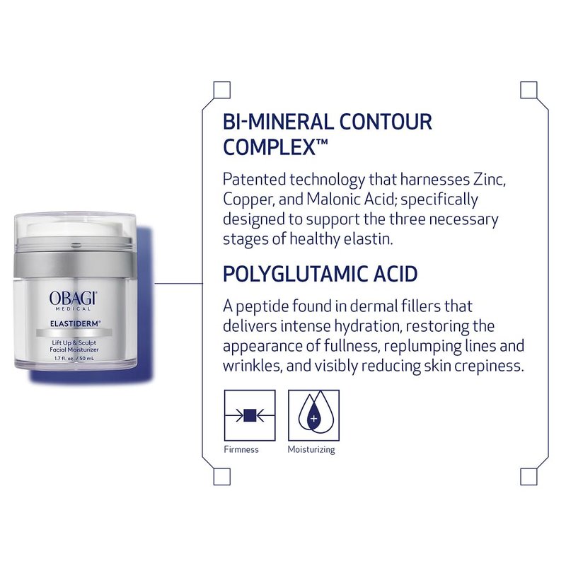Obagi ELASTIderm Lift Up & Sculpt Facial Moisturizer - Anti-Aging Cream with Peptides for Firming & Smoothing | 1.7 oz