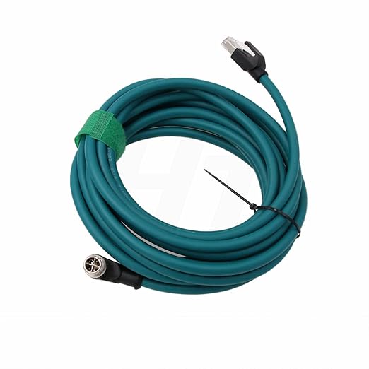 HangTon M12 Ethernet Cable for Microscan Hawk MV-4000 Cognex 2800 370 Camera Sensor Reader, 8 Pin X Coded to RJ45 CAT-7e (8m)