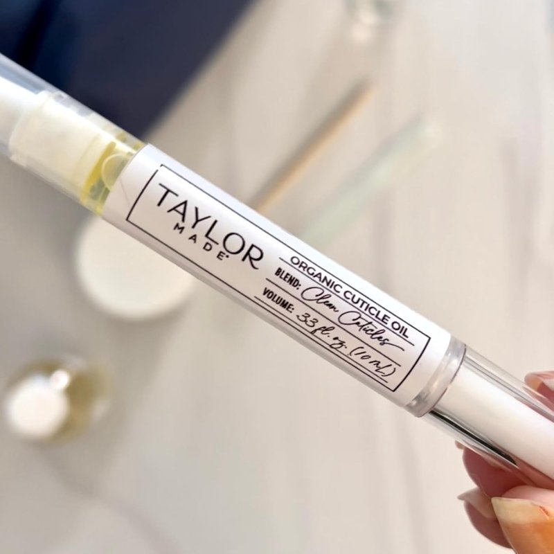 Taylor Made Cuticle Oil - 100% Organic & Non-Toxic Nail Treatment | Infused with Orchid Oil | 0.5 oz Bottle & 2 Pens