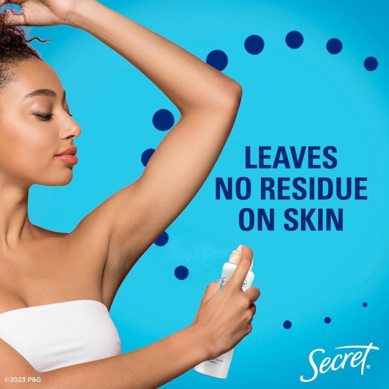 Secret Dry Spray Antiperspirant Deodorant for Women, 48hr Weightless Sweat & Odor Protection, Gentle on Skin, Powder Fresh Scent, 4.1 oz (Pack of 3)