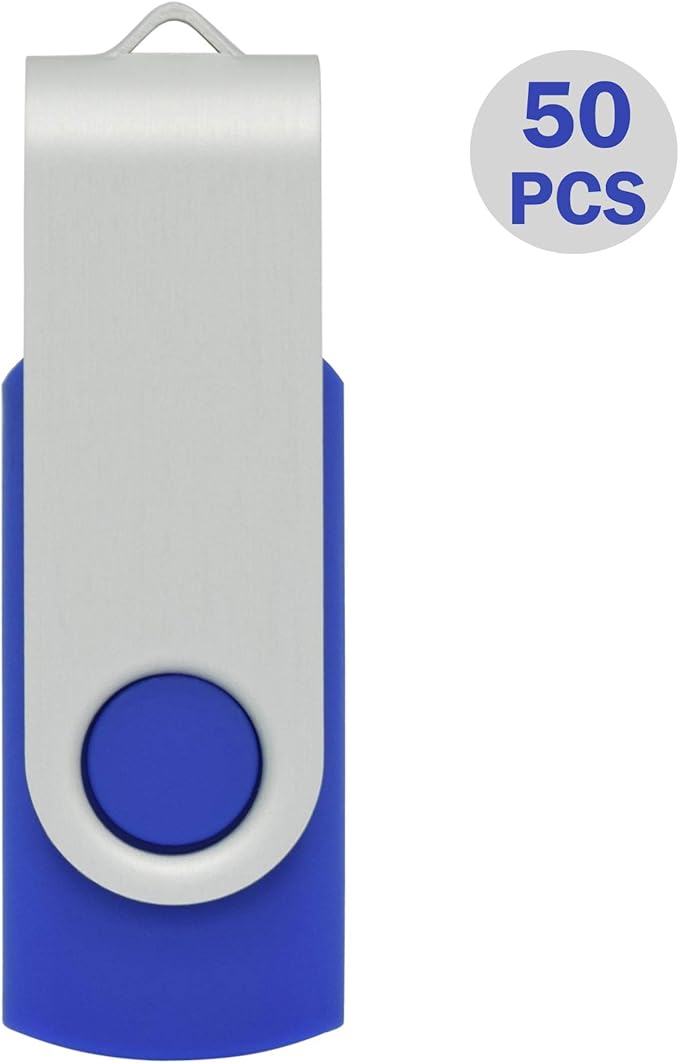 VICFUN 50 Pack 16GB USB Flash Drives Bulk 16GB Flash Drive 50 Pack USB2.0-Blue