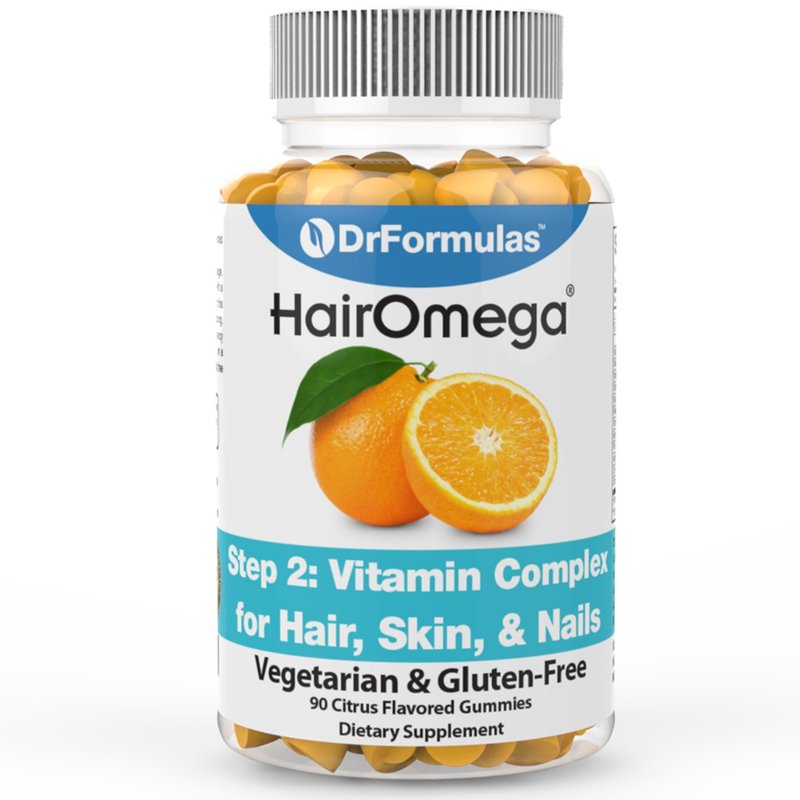 DrFormulas Hair Skin Nails Gummies Vitamins with Biotin by HairOmega | 5000 mcg Biotin Supplement for Hair Growth - Vegetarian Gummy (not Bears) for Men and Women, Made with Sugar not Corn Syrup