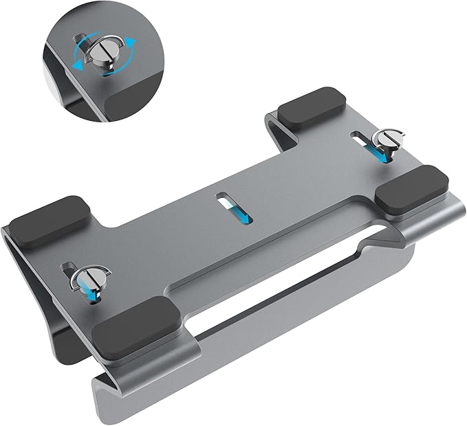 Psitek Aluminum Vertical Laptop Stand Dock Holder, Adjustable Slot Width 12-42mm, Space-Saving Upright Storage for MacBook and Laptops