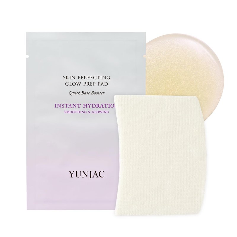 YUNJAC Skin Perfecting Glow Prep Pad (45pads) – Vegan Cotton Toner Pads for Smooth Texture & Makeup-Ready Ready glass skin – 3 Pads x 15ea