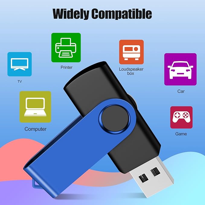 EASTBULL 4GB USB Flash Drive Bulk Thumb Drives 20 Pack with Lanyards USB 2.0 Memory Sticks Zip Drive Pen Drive for Storage and Backup Blue 20PCS 4GB