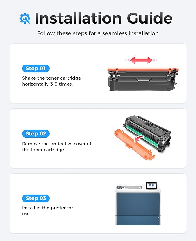 JCTONER 213A Toner Cartridge 4 Pack with Chip Compatible fo Printer Ink Copier Scanner
