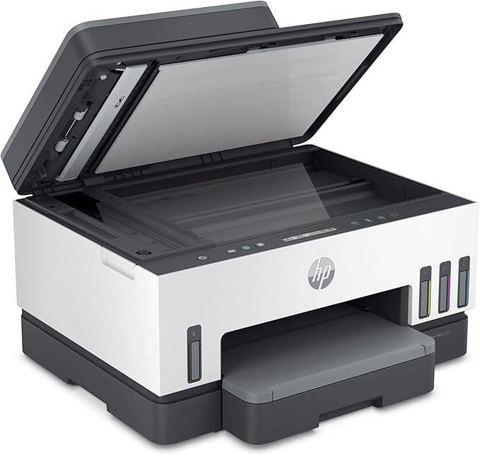 HP Smart Tank 7301 Wireless All-in-One Ink Tank Printer, Scanner, Copier with 2 Years of Ink Included, Best-for-Home Office, Cartridge-Free Refillable, AI-Enabled (28B70A)