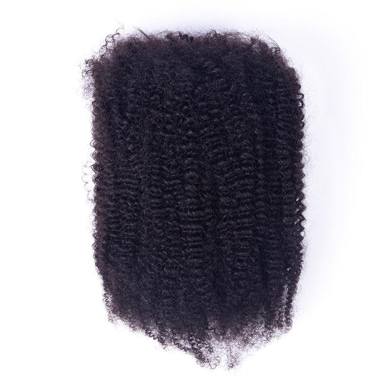 Afro Kinky-Curly Human Hair Bulk for Twist, Dreadlocks Making, Repairing and Extending Locs,100% Afro Kinkys Bulk Human Hair Natural Black Color, 16inches, 50g/pack Can be Dyed