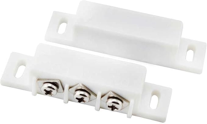 FOCMKEAS 2Pcs Magnetic Reed Switch Wired Surface Mount Normally Closed NC Contact Sensor Alarm Magnetic Door Switch with 2 Wires, PVC, MC-31