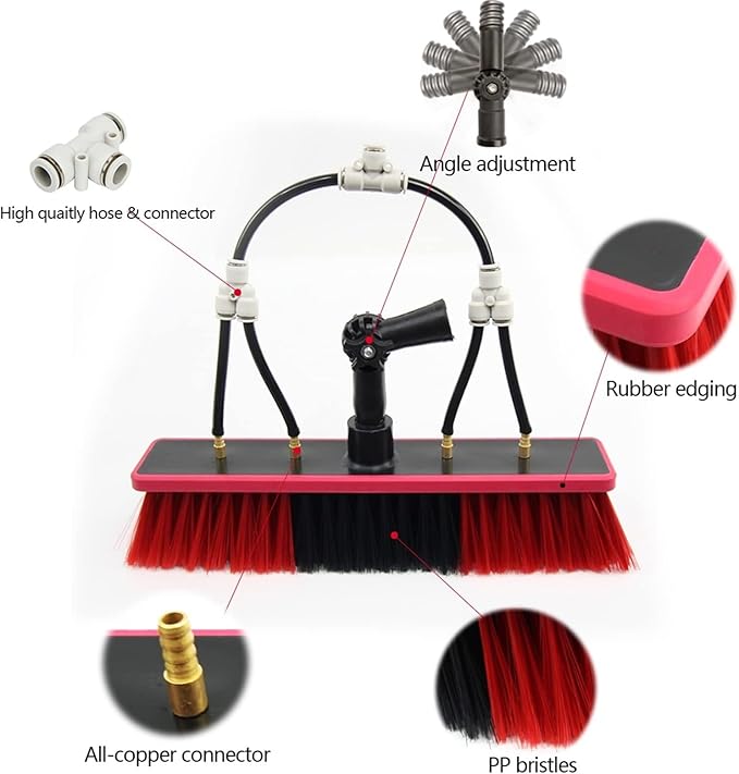 Photovoltaic Panel Cleaning/Window Clean, Water Fed Telescopic Brush Conservatory Roof Cleaning Tools for Photovoltaic Panel Cleaning