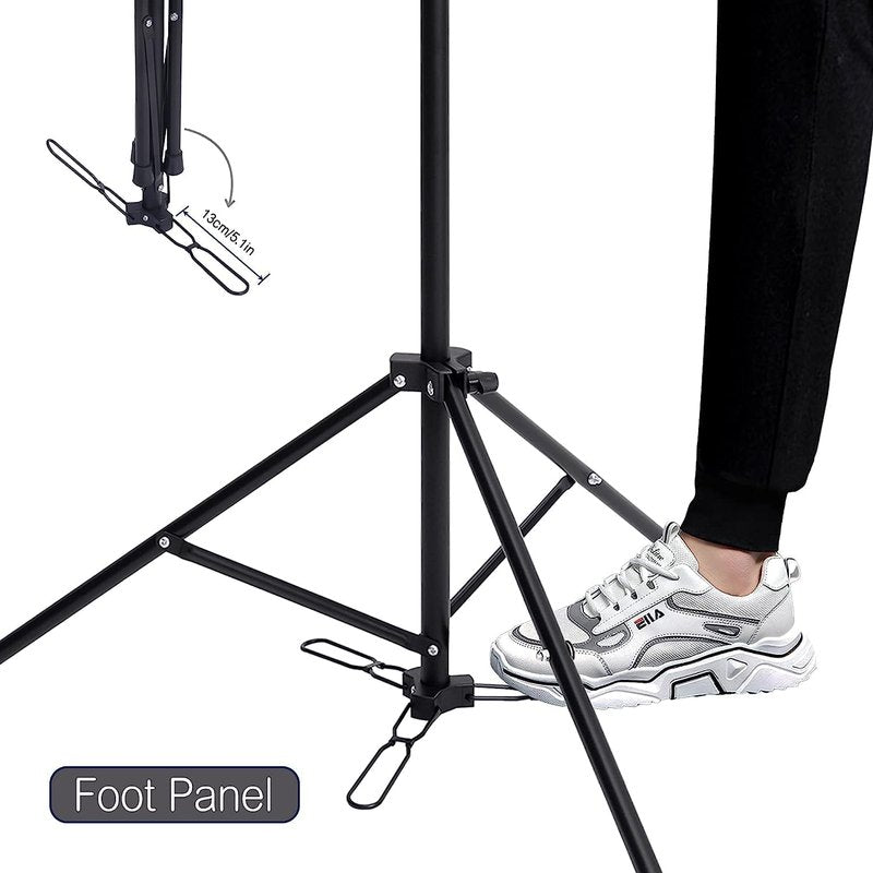 HYOUJIN Adjustable Wig Stand with Mannequin Head & Tripod | Includes Canvas Block Head, Wig Caps, T-Pins, Carry Bag (35.4-52.4in)