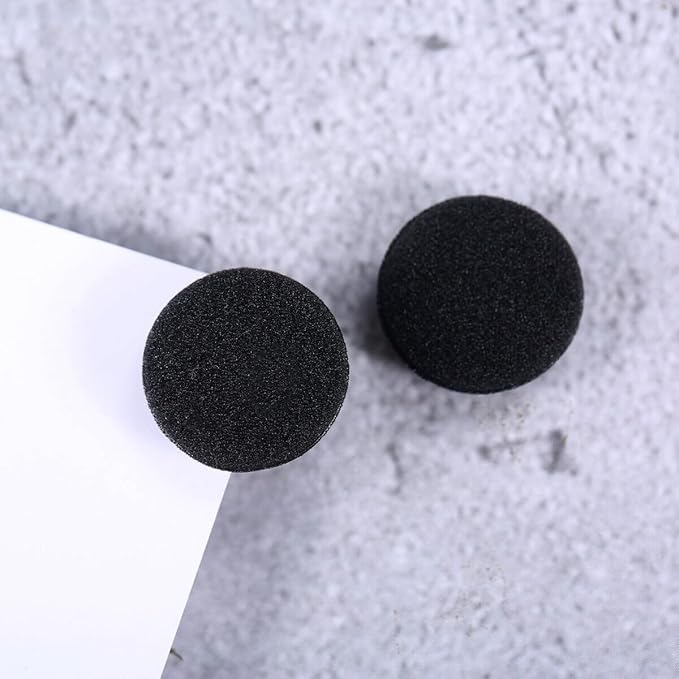 Ear Cushions for Earphone Headphones, Soft Foam 20mm Replacement Covers for Most Standard in-Ear Earphone, Earbuds, Headsets, Walkie Talkies (Black) 10 Pack