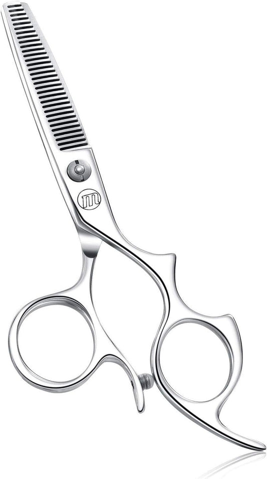 Moontay Hair Cutting Shears - 5.5" Professional Barber Scissors | 440C Japanese Stainless Steel, Large Finger Holes