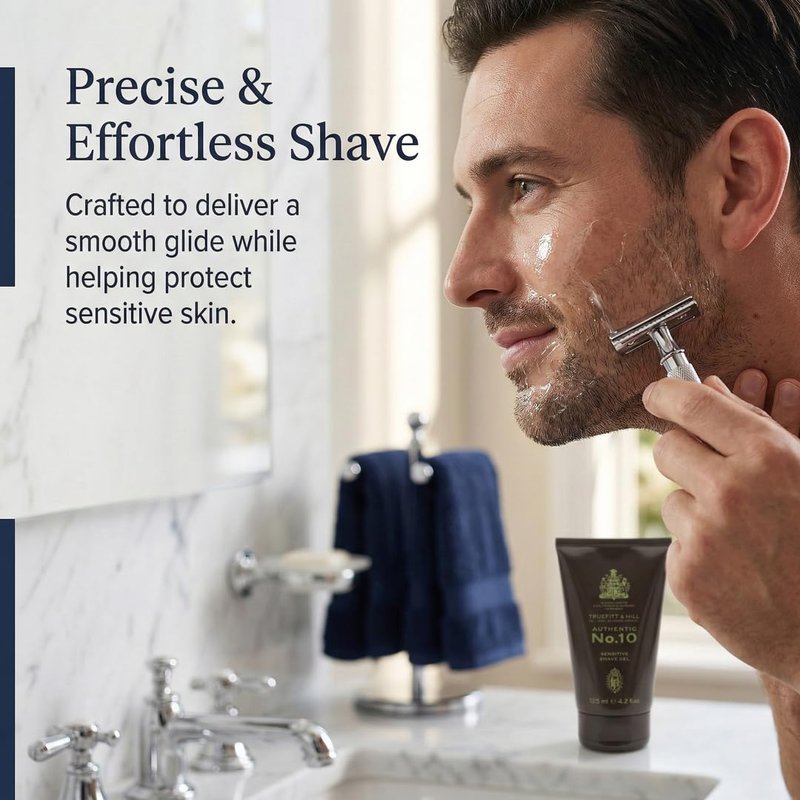 Authentic No.10 Sensitive Shaving Gel - Premium Formula for Smooth Shave | 1 lb