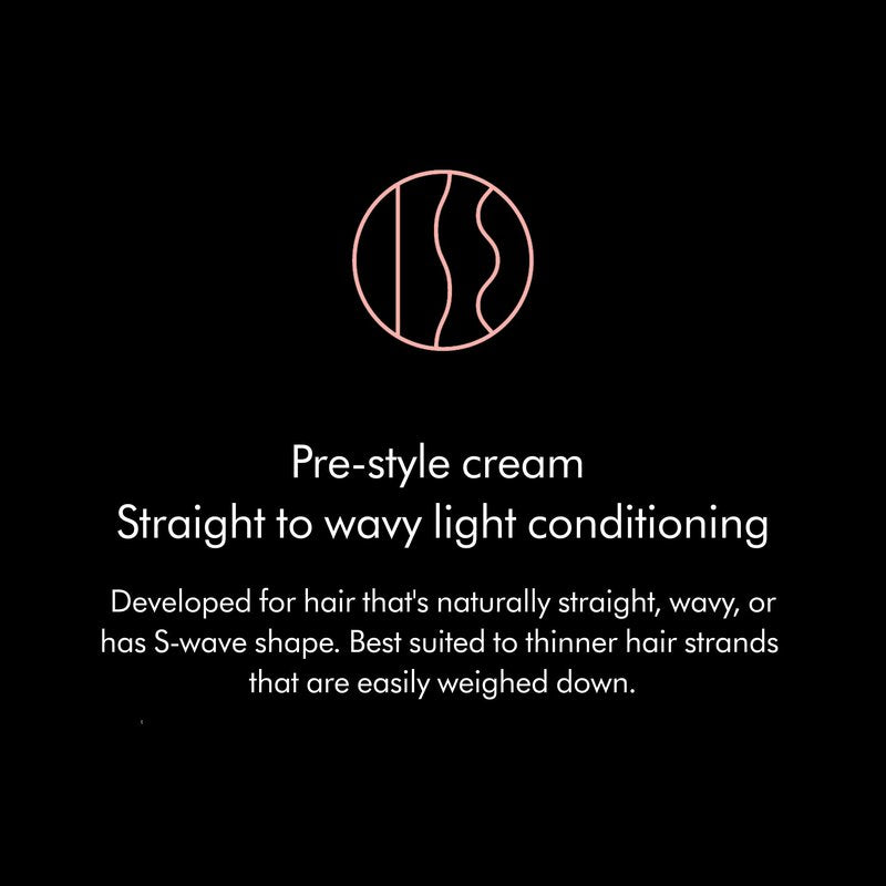 Dyson Chitosan™ Pre-style cream travel mini, Straight to wavy, Light conditioning, 30mL