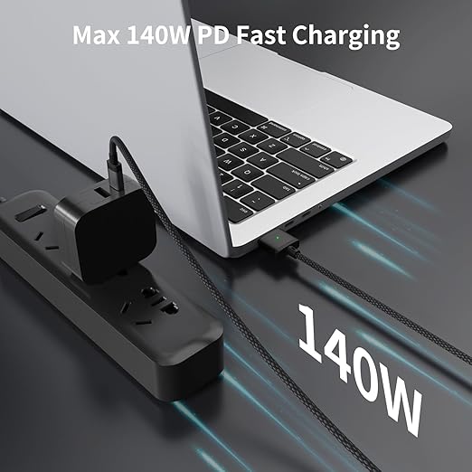 LONNIELONLI USB-C to Magnetic 3 Cable 140W for M4 MacBook Air Pro Charger, Magnetic Safe 3 Cable for MacBook Air (15''/13'' M4 2025, M3 2024, M2 2023, M2 2022), Pro (16"/14" 2024/2023/2021) 6.6ft