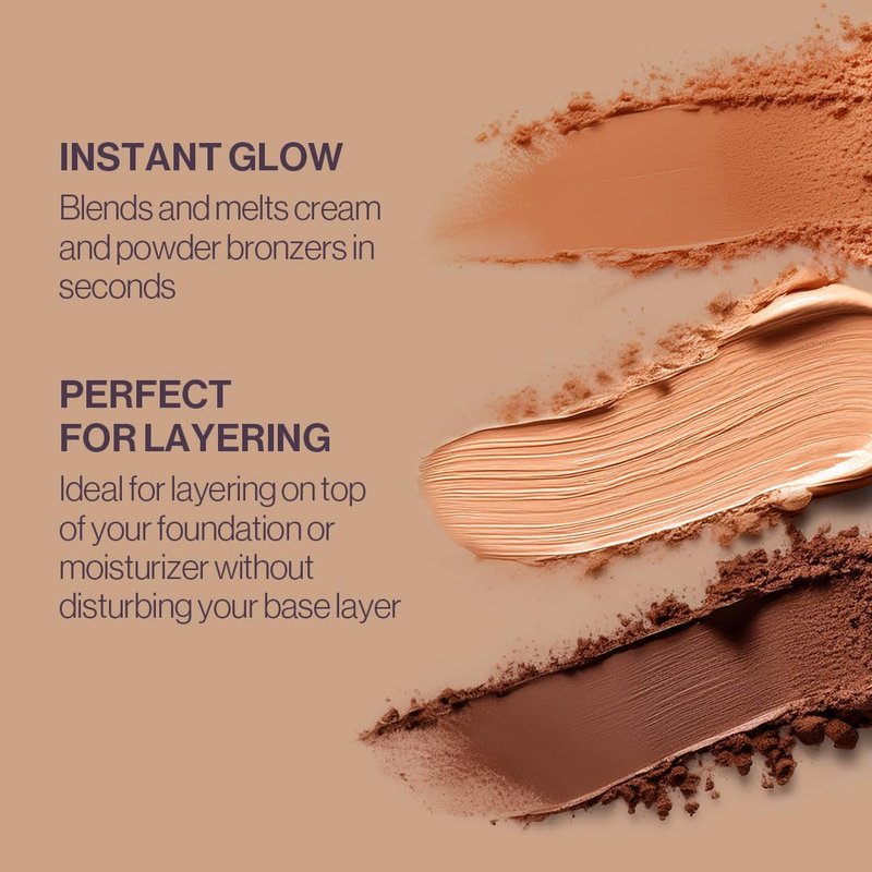 Anisa Beauty Buffing Bronzer Brush | Oval Dense Fibers for Sculpting, Blending & Contour Application | Ideal for Powder and Cream Bronzers | Vegan & Cruelty-Free