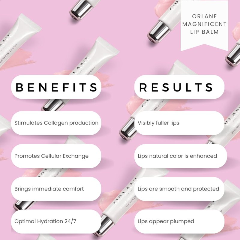 Orlane Lip Balm - Smoothing & Plumping Hydration Formula | Deep Moisture, Velvet Finish, Day & Night Use