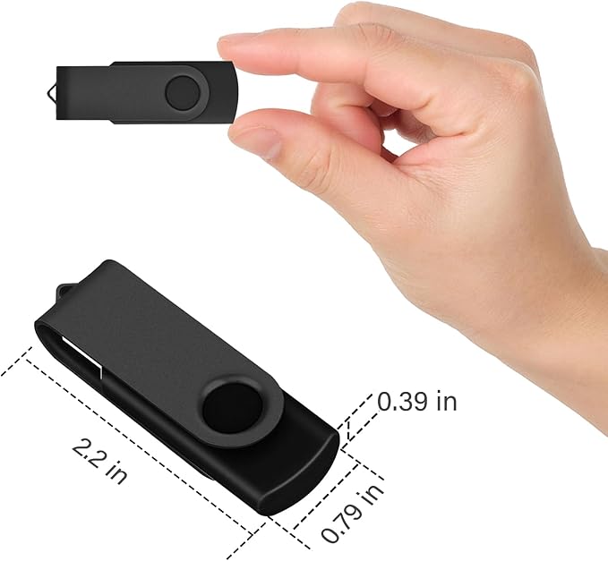 EASTBULL 32GB USB Flash Drive Bulk Thumb Drives 20 Pack with Lanyards USB 2.0 Jump Drive 32GB Memory Sticks Zip Pen Drive for Storage and Backup Black 20PCS