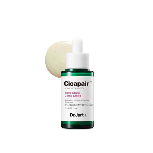 Dr.Jart+ Cicapair Tiger Grass Camo Drops - Tinted Serum SPF 35 with Centella Asiatica | Korean Skin Care Makeup Hybrid, 1.01 Fl Oz