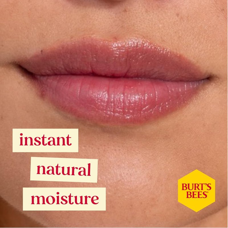 Burt's Bees Lip Shimmer - 100% Natural Moisturizing Lip Color in Plum | 1 Tube