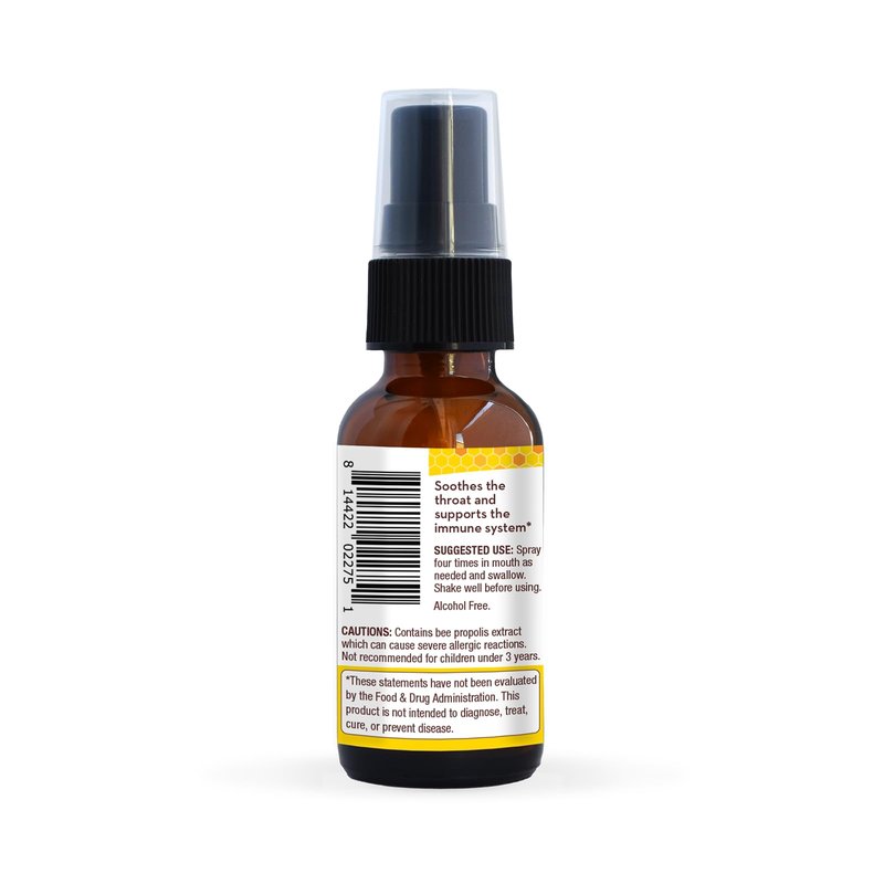 Wedderspoon Propolis & Manuka Honey Throat Spray, Lemon & Ginger, 1 fl oz | Sore Throat Relief & Immune Support | Natural Soothing Wellness