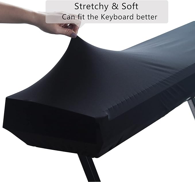 Mooson Piano Dust Cover 61-88 Keys Weighted Keyboard Small Keyboard Piano Covers Waterproof Locking Clasp Keep It From Dust and Dirt (61-76 KEYS)