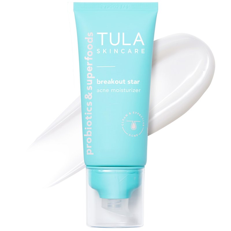 TULA Skin Care Breakout Star - Acne Moisturizer, Prevents & Treats Mild Breakouts, Brightens Marks, Soothes Skin, Contains prebiotics, Salicylic & Azelaic Acid, Niacinamide, Watermelon, 1.7 fl oz.