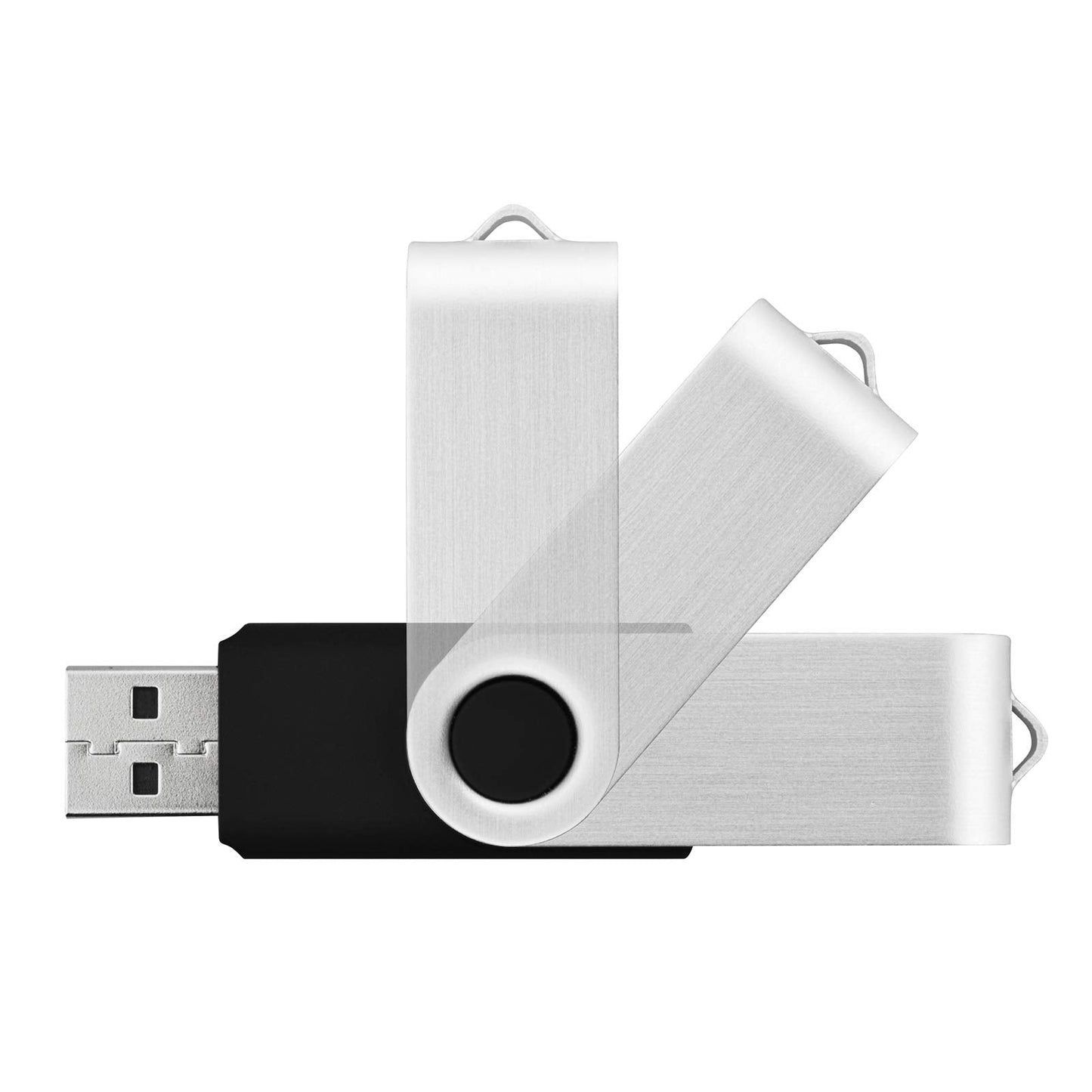 Wholesale 50 Pack 8GB Flash Drive Bulk, KOOTION Thumb Drive Flash Drives 8G Swivel Memory Stick USB 2.0, Black, 50 Pcs