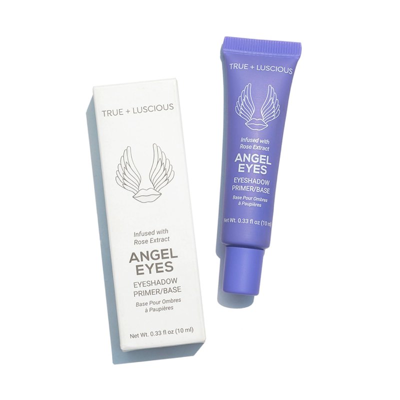 True + Luscious Angel Eyes Eyeshadow Primer | Hydrating Eye Primer Locks Makeup Up to 16 Hours | Vegan Paraben-Free Cruelty-Free | Rose Extracts Bentonite Clay Oily Lids Shade 0.33 oz | Dark