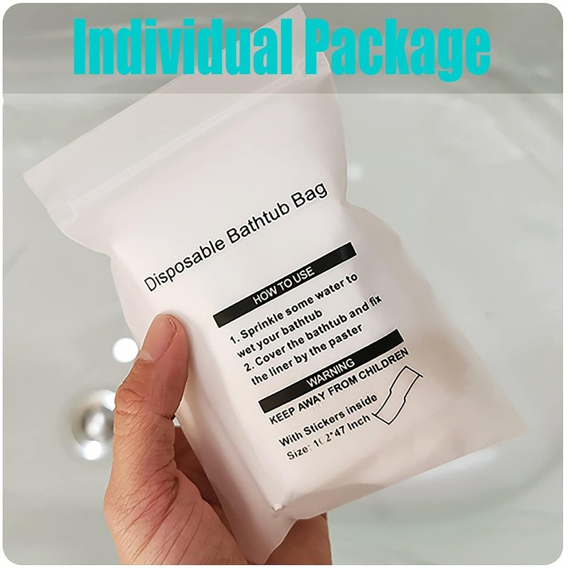 Disposable Bathtub Cover 24 Pcs, Large Plastic Bathtub Liner Bag for Travel and Household, Bath Film Bag for Bath Tub (102x47 inch)