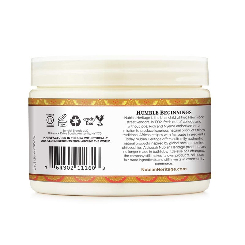 Nubian Heritage Indian Hemp Deep Conditioner Hair Mask For Weak Hair Masque Deep Conditioner for Weak Hair 11 oz