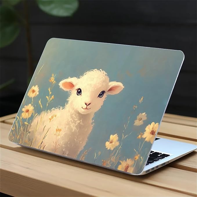 COTAIL Compatible with MacBook Air 13.3 13.6 Inch Case 2022 2021 2020 2019 Plastic Hard Shell Case Cover,13.6 Air (A2681) M2 2022, Cute Little Lamb