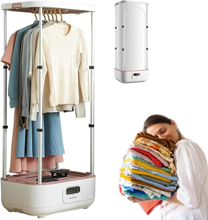 Steam Press Ironing Machine,Portable Dryer with 360Â° Hot Air Circulation,Intelligent Timing,Automatic Garment Care, for Clothes & Fabric, Quick-Drying Steam