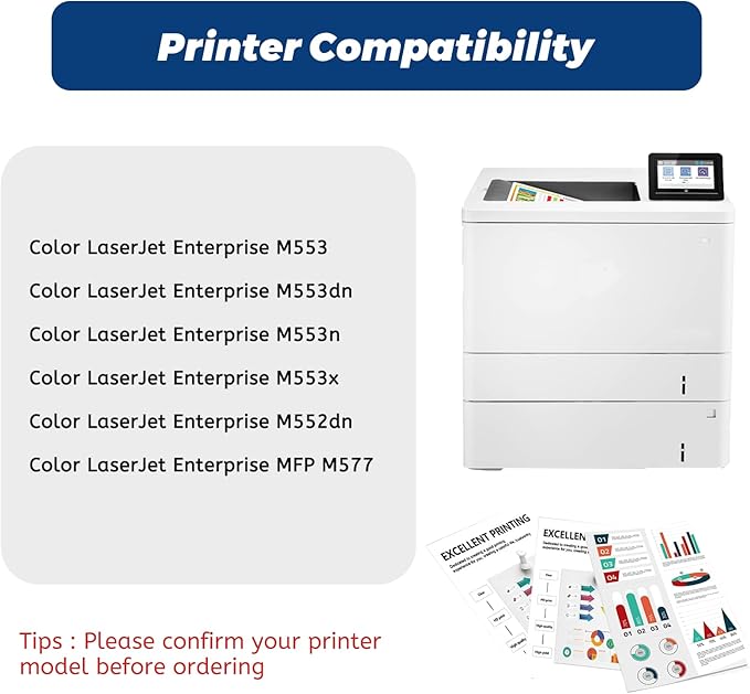 508A Yellow Toner Cartridge,Replacement Compatible for HP 508A 508X CF362A CF362X for Color LaserJet Enterprise M553 M552 Color LaserJet Enterprise MFP M577 Series Printer,with Smart Chip (1-Pack)