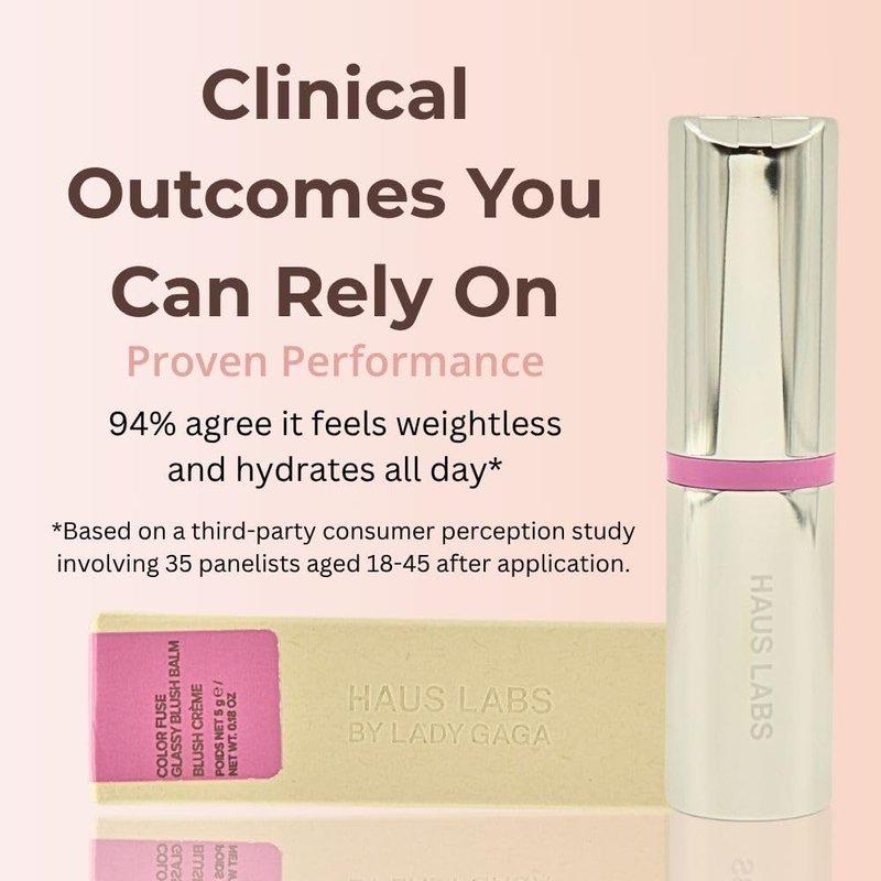 Haus Labs Color Fuse Longwear Hydrating Glassy Lip + Cheek Blush Balm Stick - Glassy Lilac