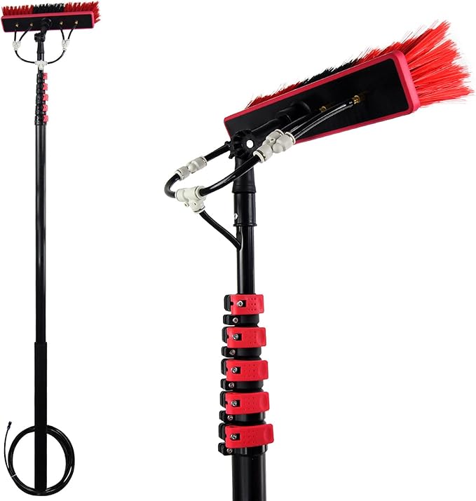 Photovoltaic Panel Cleaning,Cleaning Pole,Water Fed Telescopic Brush,Window Clean,Extendable Cleaner Conservatory Roof Cleaning Tools,3.6m/12FT
