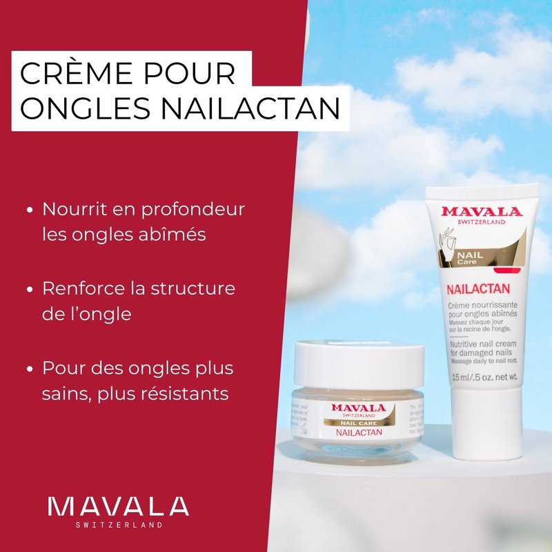 Mavala Nail Care Nailactan Nutritive, Nail Cream In Jar, Supports Damaged Nails, Nourishing, Moisturizing Nail Care Cuticle Cream, Promotes Nail Growth, 0.5 Ounce Jar