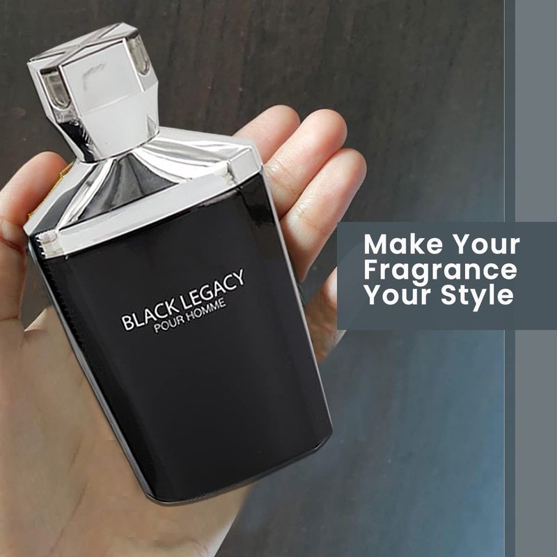Jean Rish Black Legacy Pour Homme Perfume for Men Eau De Toilette, Long-Lasting Luxury Fragrance, Made In USA - Lavender, Bergamot, Sandalwood Scent - 100ml / 3.4 oz